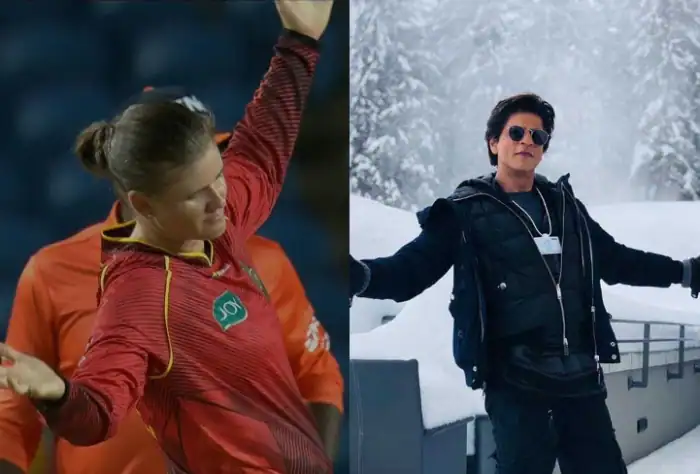 Jess Jonassen mimics Shah Rukh Khan at WCPL 2024 during Trinbago Knight Riders vs Barbados Royals match - VIDEO