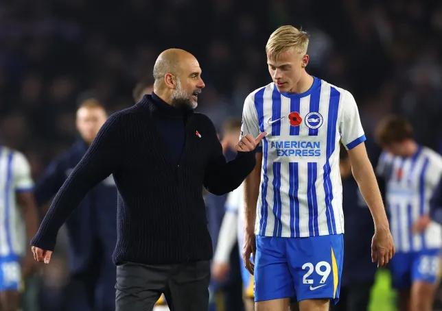 Pep Guardiola addresses confrontation with Jan Paul van Hecke following Manchester City's loss to Brighton